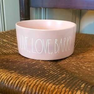 Rae Dunn pink pet bowl